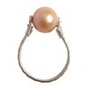 Gemshine - Damen - Ring - Spannring - 925 Silber - Zuchtperle - Lachs - Rose - 8mm, Ringgröße:59 (18.8) – Bild 5