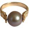 Gemshine - Damen - Ring - Spannring - Vergoldet - Zuchtperle - Tahiti - Grau - 8mm, Ringgröße:54 (17.2) – Bild 3