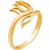 GEMSHINE Größenverstellbarer Ring aus hochwertig vergoldetem 925 Silber mit YOGA Lotusblume. Hervorragende Qualität und Verarbeitung. Made in Madrid / Spanien. Im eleganten Schmucketui geliefert. – Bild 3