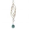 Gemshine - Damen - Halskette - Anhänger - Aquamarin Quarz - 925 Silber - Blau - INFINITY - 7,5 cm