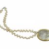 Gemshine - Damen - Halskette - Anhänger - Medaillon - Perlen - 925 Silber - Weiß - 5 cm – Bild 4