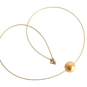 Gemshine - Damen - Halskette - Perle - *Gold* - Vergoldet - 45 cm