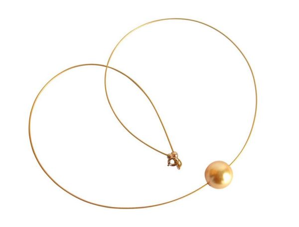 Gemshine - Damen - Halskette - Perle - *Gold* - Vergoldet - 45 cm – Bild 3