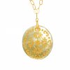 Gemshine - Damen - Halskette - Anhänger - Medaillon  - Vergoldet - Perlmutt - Vergoldet - Grau - 5 cm – Bild 3