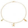 GEMSHINE Maritim Nautics Halskette mit Seepferd, Seestern und Anker Charms aus 925 Silber, hochwertig vergoldet oder rose im Navy Stil - Made in Madrid, Spanien – Bild 4