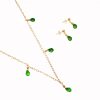 Gemshine - Damen - Halskette  - Vergoldet - Peridot - Tropfen - Facettiert - Grün - 50 cm - Längenverstellbar – Bild 5