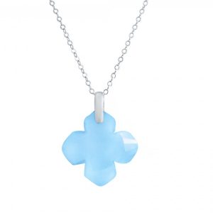 Gemshine - Damen - Halskette - Anhänger - 925 Silber - Blautopas - Blau - GEM - 2,5 cm