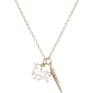 GEMSHINE Halskette mit Einhorn und Horn: Anhänger aus 925 Silber an einer 45 cm langen Halskette. Made in Spanien. Eleganten Geschenketui, Metall Farbe:Silber