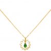 GEMSHINE Damenhalskette aus hochwertig vergoldetem 925 Silber mit YOGA Lotusblume und Turmalin Quarz hervorragender Qualität. Made in Madrid / Spanien. Im eleganten Schmucketui mit Geschenkverpackung. – Bild 3
