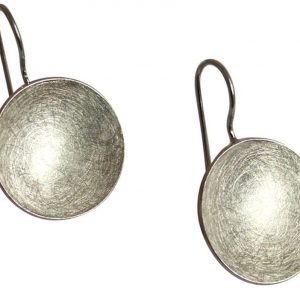 GEMSHINE Damenohrringe in hochwertiger Mattverarbeitung, massiv 925 Silber. Elegante runde Designer Ohrhänger. Made in Madrid / Spanien. Im eleganten Schmucketui mit Geschenkverpackung geliefert.
