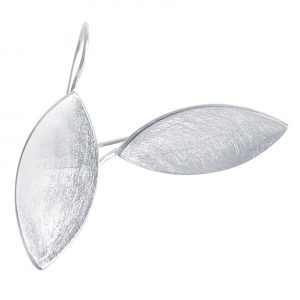 GEMSHINE Damenohrringe in hochwertiger Mattverarbeitung, massiv 925 Silber. Elegante Marquise Designer Ohrhänger. Made in Madrid / Spanien. Im eleganten Schmucketui mit Geschenkverpackung geliefert.