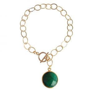 Gemshine - Damen - Armband - Vergoldet - Smaragd - Grün - CANDY
