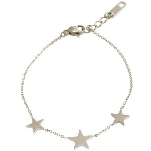 GEMSHINE Armband Silber, vergoldet oder rose vergoldet mit Verlängerungskettchen. Hochwertige Armkette mit Sternenkonstellation. Qualitätsvoller Schmuck., Metall Farbe:Silber