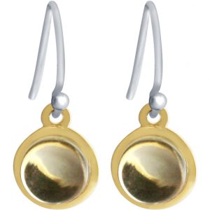 Gemshine - Damen - Ohrringe - 925 Silber - Vergoldet - Lemon Quarz - Gelb - 20mm