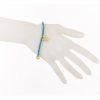 GEMSHINE Maritim Nautics Armband: Seepferd, Seestern und Anker aus 925 Silber, vergoldet oder rose. Navy Stil mit Türkis Edelsteinen - Made in München, Deutschland, Metall Farbe:Silber vergoldet