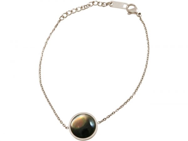 GEMSHINE Damenarmband mit Perlmutt. Längenverstellbare Armkette aus Silber, vergoldet, rose. Hochwertig verarbeitet, im eldlen Etui mit Geschenkverpackung, Metall Farbe:Silber