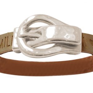 Gemshine - Damen - Armband - WISHES - Braun - Sand - Gürtel - Schnalle - Magnetverschluss