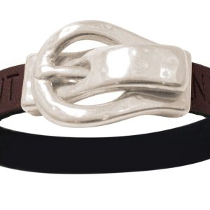 Gemshine - Damen - Armband - WISHES - Braun - Dunkel - Gürtel - Schnalle - Magnetverschluss