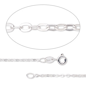 GEMSHINE 925 Silber Halskette. 1,5 mm Ankerkette im klassischen Design mit Längen von 40 bis 46 cm