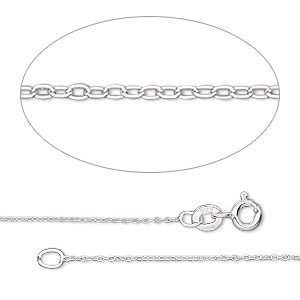 GEMSHINE 925 Silber Halskette. 1,8 mm Ankerkette im klassischen Design mit Längen von 40 bis 46 cm, Ketten Länge:46