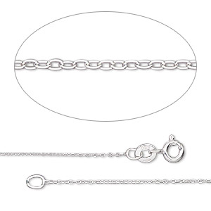 GEMSHINE 925 Silber Halskette. 1,8 mm Ankerkette im klassischen Design mit Längen von 40 bis 46 cm, Ketten Länge:40