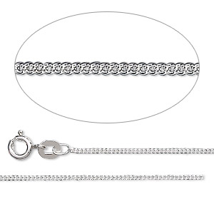 GEMSHINE 925 Silber Halskette. 1,1 mm Panzerkette im klassischen Design mit Längen von 40 bis 51 cm, Ketten Länge:40