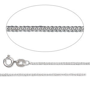 GEMSHINE 925 Silber Halskette. 1,1 mm Panzerkette im klassischen Design mit Längen von 40 bis 51 cm, Ketten Länge:46
