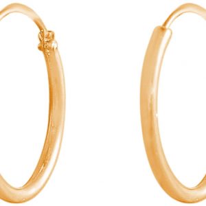 GEMSHINE 585 Gold 14k Creolen endless Hoop Ohrringe im klassischen Design in Größen 10 mm - 16 mm. Made in Madrid / Spanien, Ohrringe Diameter:12