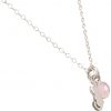 GEMSHINE Katze Anhänger mit Edelstein. 925 Silber, hochwertig vergoldet oder rose 45cm Halskette. Geschenk mit Haustier - Made in Spain, MetallStein:Silber Rosenquarz – Bild 3