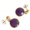 Gemshine - Damen - Ohrringe - 925 Silber - Vergoldet - Amethyst - Violett - CANDY - 2 cm – Bild 5
