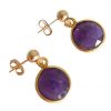 Gemshine - Damen - Ohrringe - 925 Silber - Vergoldet - Amethyst - Violett - CANDY - 2 cm – Bild 4
