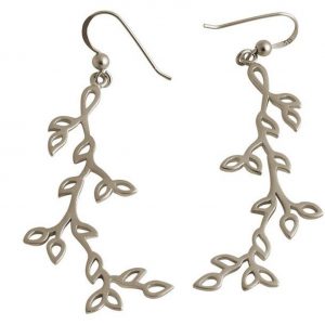 Gemshine - Damen - Ohrringe - 925 Silber - Lotus Blüten Blätter - LEAVES - 6,5 cm