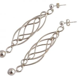 Gemshine - Damen - Ohrringe - 925 Silber - INFINITY - 7,5 cm