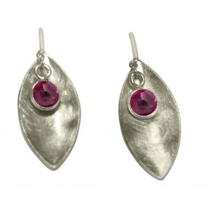 Gemshine - Damen - Ohrringe - Ohrhänger - 925 Silber - Marquise - Minimalistisch - Design - Rubin - Rot - 3 cm