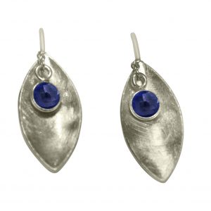 Gemshine - Damen - Ohrringe - Ohrhänger - 925 Silber - Marquise - Minimalistisch - Design - Saphir - Blau - 3 cm