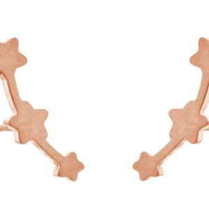 GEMSHINE Hochwertige Ohrringe mit Sternenkonstellation. Stern Ohrstecker in Silber, vergoldet, rose. Qualitätsvoller Schmuck Made in Madrid / Spain. , Metall Farbe:Silber rose vergoldet