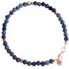 Gemshine blauer Jade Armband hochwertig rose vergoldet - Handgemacht in München / Deutschland. Im eleganten Geschenketui geliefert.