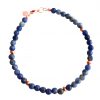 Gemshine blauer Jade Armband hochwertig rose vergoldet - Handgemacht in München / Deutschland. Im eleganten Geschenketui geliefert. – Bild 3