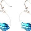 Gemshine - Damen - Ohrringe - 925 Silber - Fisch - Blau - MADE WITH SWAROVSKI ELEMENTS® - 3 cm – Bild 3