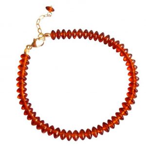 Gemshine - Damen - Armband - Vergoldet - Bernstein - Gelb - Orange