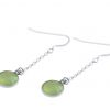 Gemshine - Damen - Ohrringe - Ohrhänger - 925 Silber - Chalcedon - Meeresgrün - 3,1 cm – Bild 4