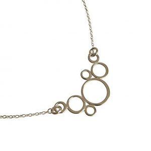Gemshine - Damen - Halskette - 925 Silber - BUBBLES - 45 cm
