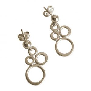 Gemshine - Damen - Ohrringe - 925 Silber - BUBBLES - 2 cm
