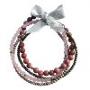 Gemshine - Damen - Armband Set - Rose Dream - Rosenquarz - 925 Silber – Bild 3