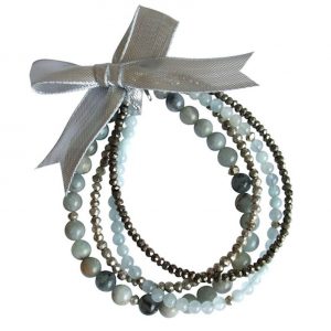 Gemshine - Damen - Armband Set - Aquamarine Sea Breeze - Aquamarin - Blau - 925 Silber