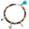 Gemshine - Damen - Armband - 925 Silber - AZTEC - BEE - Biene  - Smaragd - Grün - Rosenquarz - Rosa