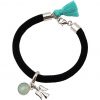 Gemshine - Damen - Armband - 925 Silber - Edelstein - Aqua Chalcedon - Engel - Grün - Schwarz – Bild 3