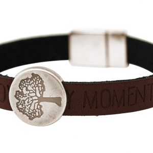 Gemshine - Damen - Armband - Lebensbaum - Natur - WISHES - Braun - Dunkel - Magnetverschluss
