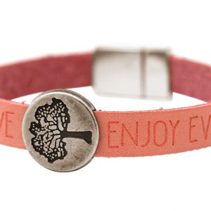 Gemshine - Damen - Armband - Lebensbaum - Natur - WISHES - Rosa - Pink - Magnetverschluss