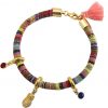 Gemshine - Damen - Armband - Vergoldet - AZTEC - Uhu -  Eule - Rubin - Rot - Saphir - Blau